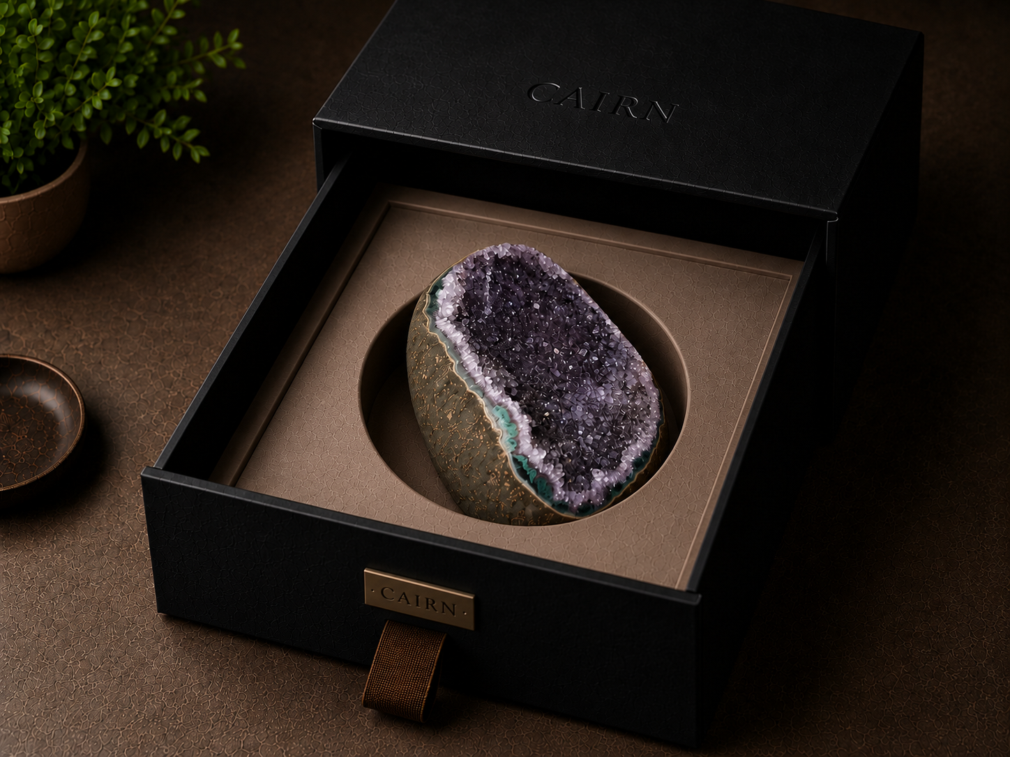 Amethyst in Cairn packaging