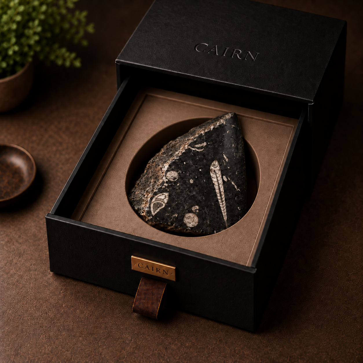 Fossil-bearing Limestone in Cairn packaging